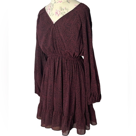 Madewell Pleated Sleeve Retro Mini dress balloon sleeves, V-neckline size M - Picture 8 of 16